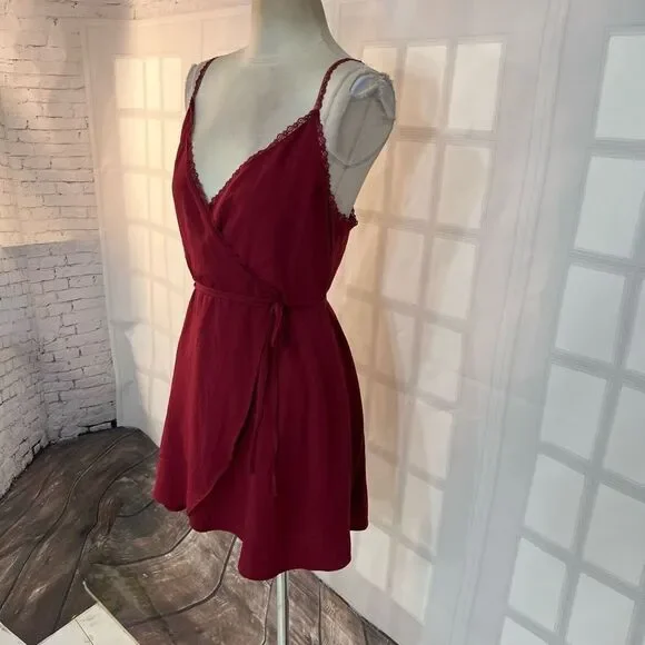 burgundy dress urban outfitters Angelina Maxi Dress main image 0